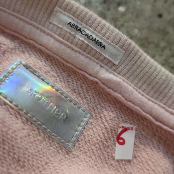 Womens Mother The Champ Crop Raw Rainbow Tie Dye Mystical AF Sweatshirt M - Picture 7 of 9